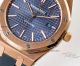 Perfect Replica Audemars Piguet Royal Oak Rose Gold Blue Dial Rubber Strap Watch 41mm (7)_th.jpg